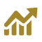 increasing bar graph with arrow icon illustration